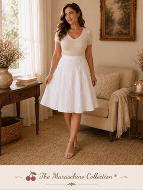 Christopher & Banks White A-Line Skirt | Size 12
